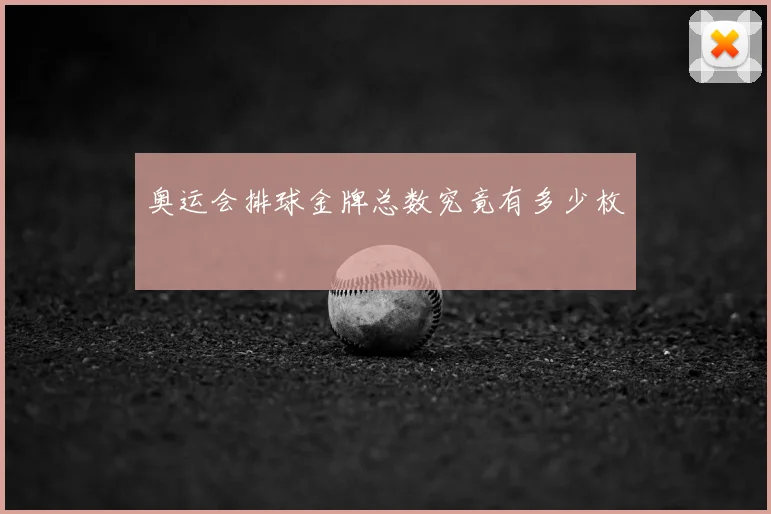 奥运会排球金牌总数究竟有多少枚